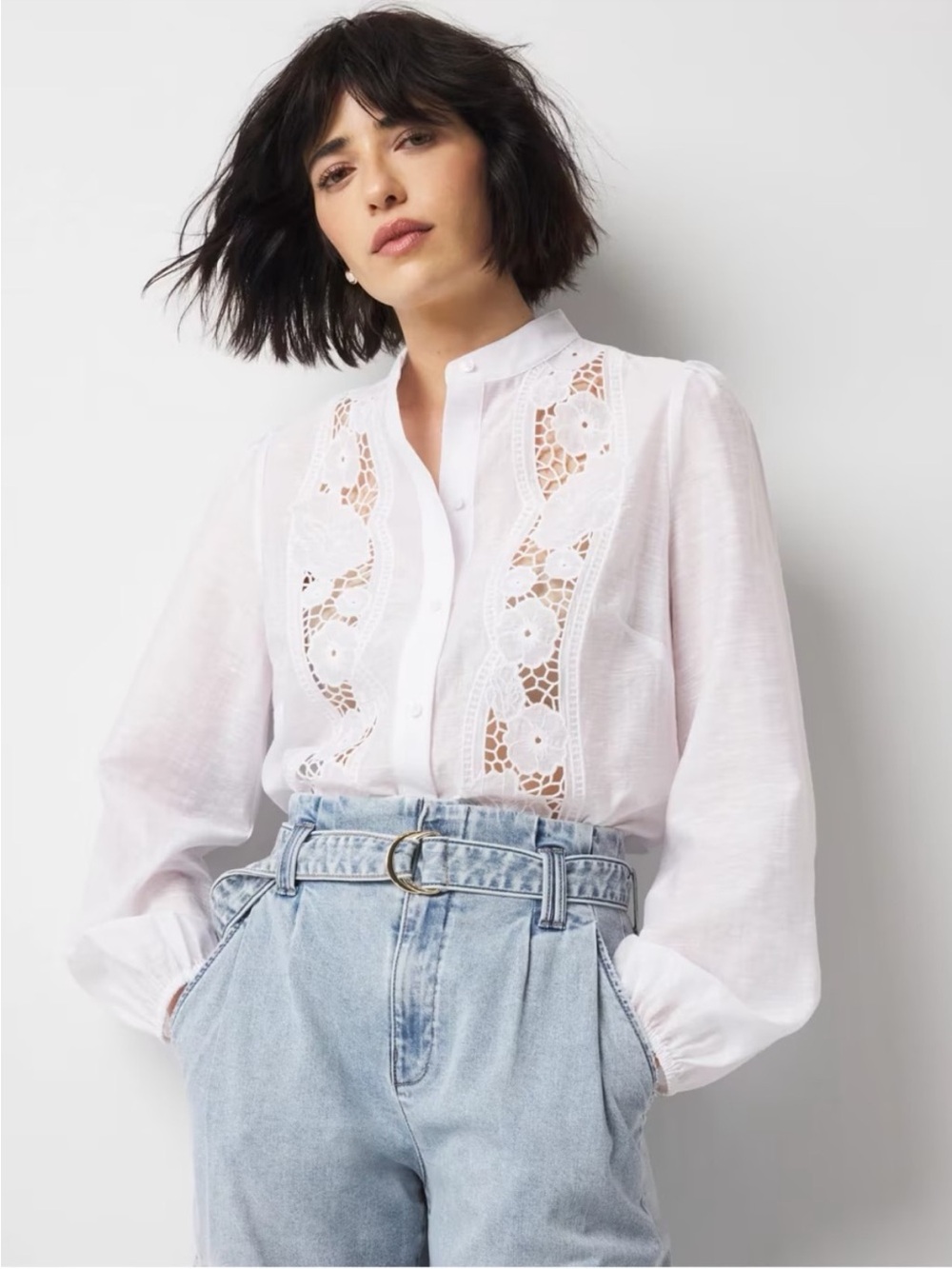 White House Black Market Floral Cutwork